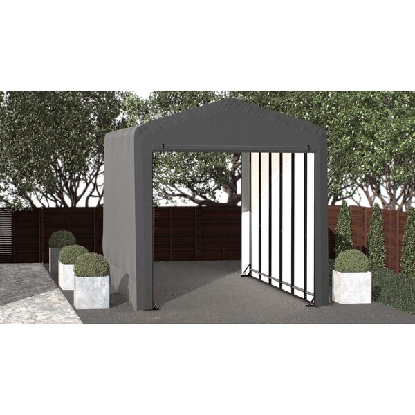 Shelterlogic ShelterTube Wind and Snow-Load Rated Garage, 14x27x16 Gray SQAACC0103C01402716 - main